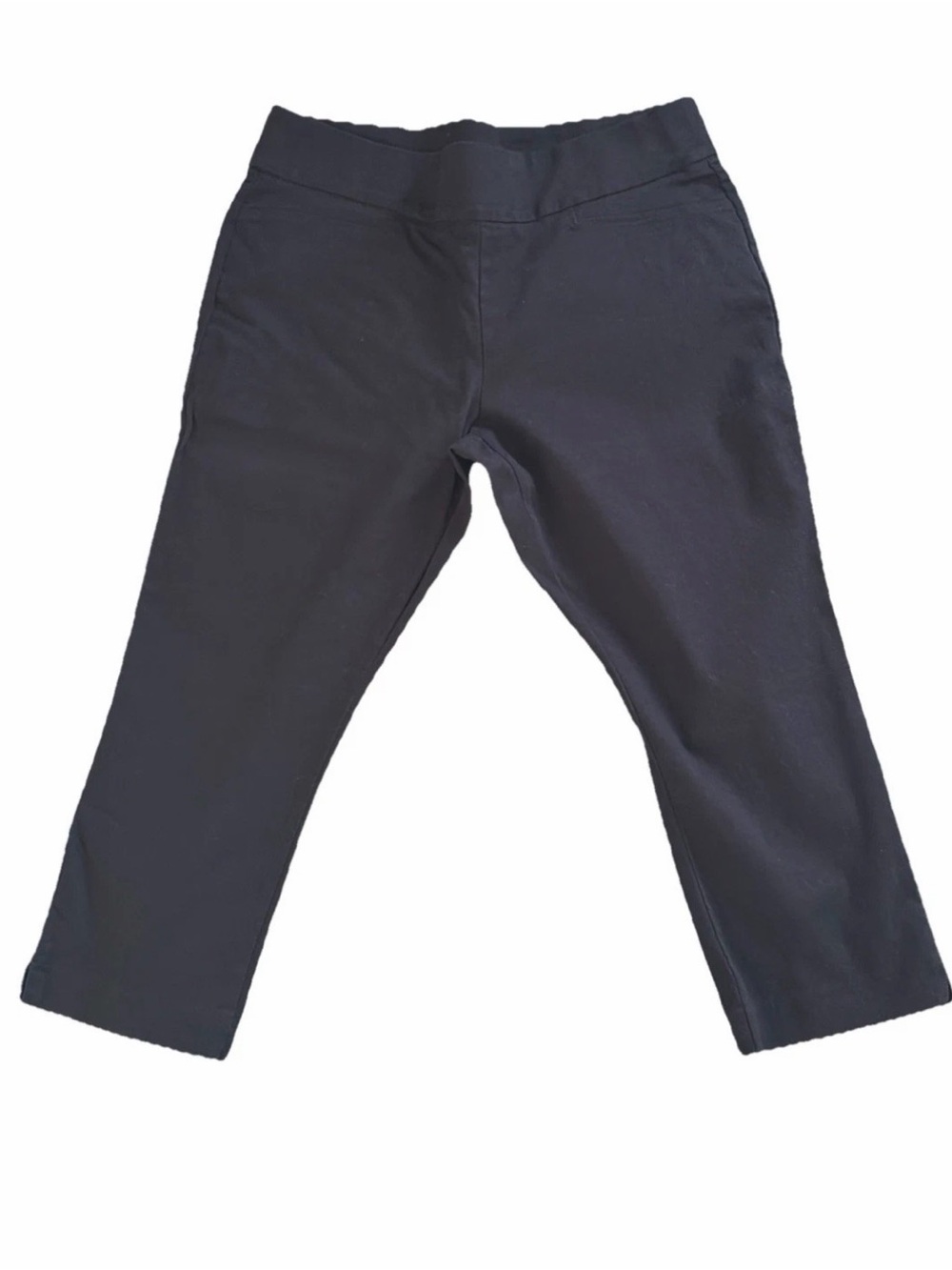 St John’s Bay Women’s Mid Rise Straight Leg Capri Pants Black Size 14R